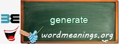 WordMeaning blackboard for generate